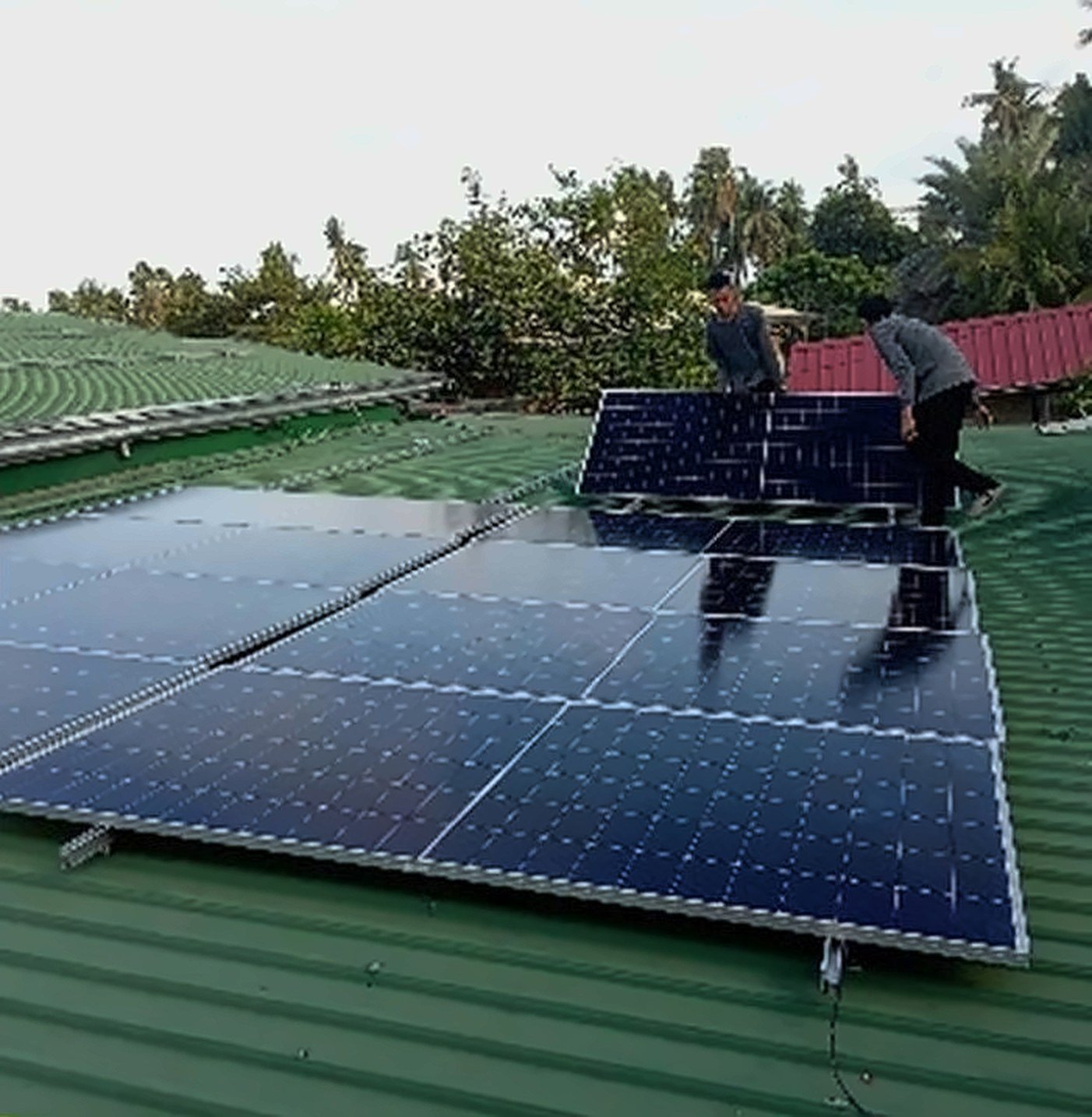 Rooftop solar installation, photo 1 of 2